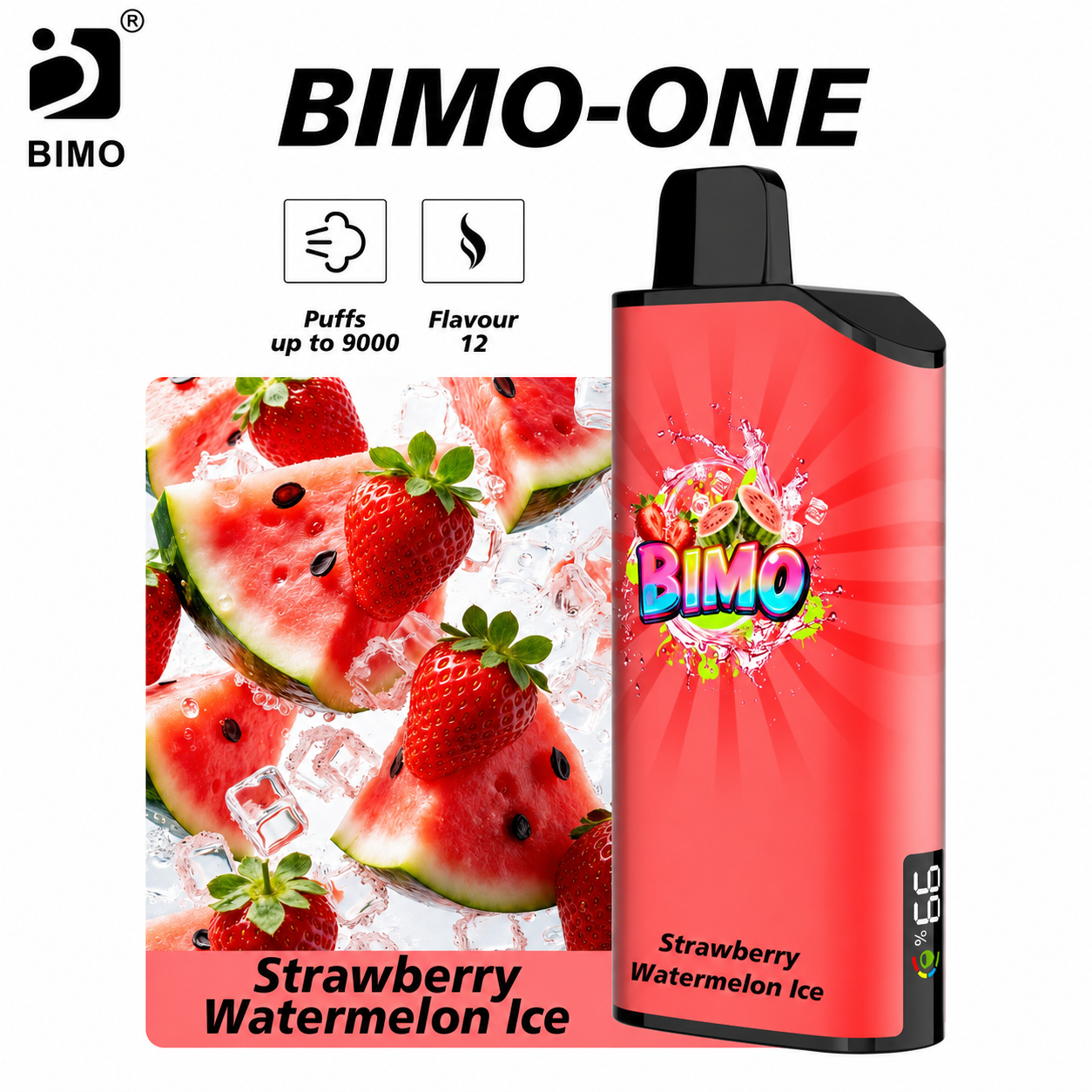 BIMO ONE 9000 Strawberry Watermelon Ice