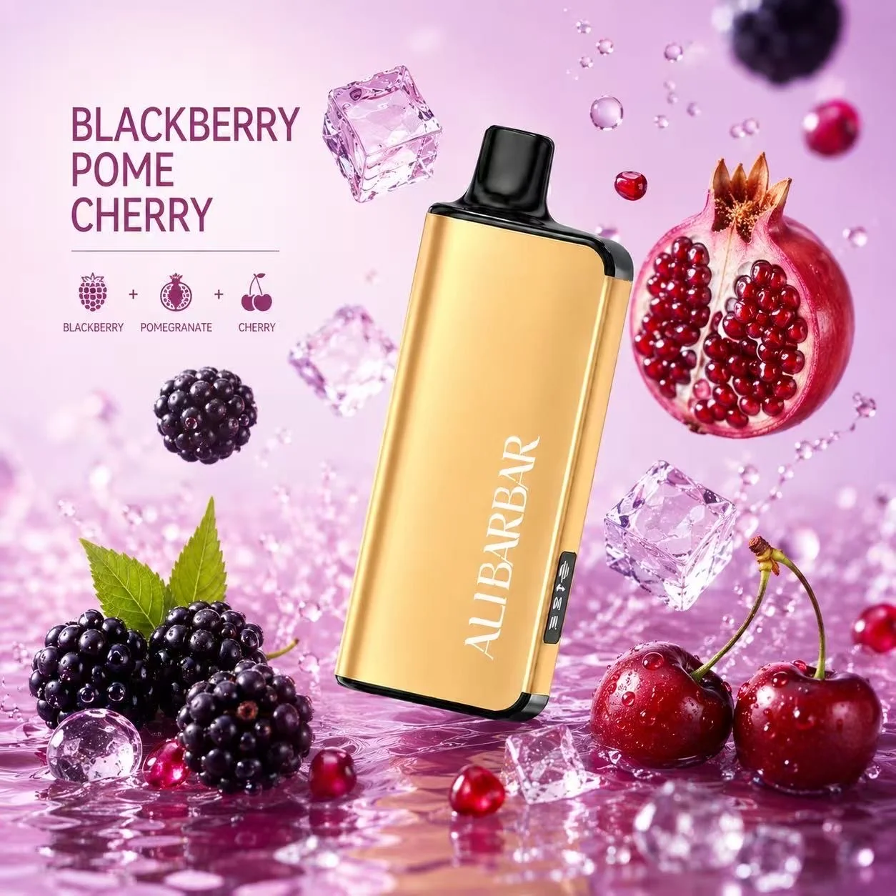 ALIB-001-blackberry-pome-cherry-opt Alibarbar Ingot 9000 Puffs Blackberry Pome Cherry - Image 1
