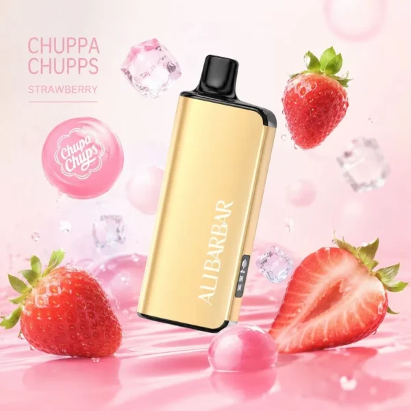 Alibarbar Ingot 9000 Puffs Chupa Chups Strawberry — Authentic Australia Stock