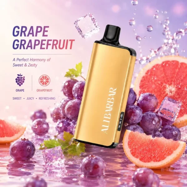 Alibarbar Ingot 9000 Puffs Grape Grapefruit — Authentic Australia Stock