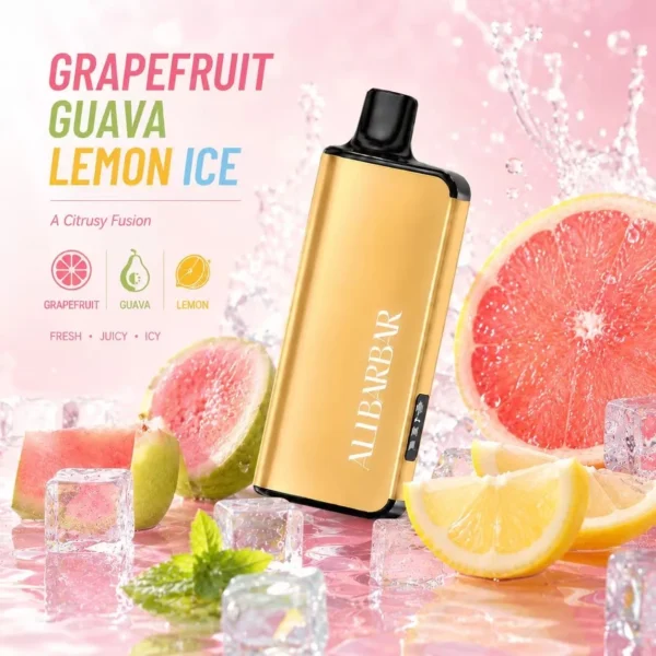 Alibarbar Ingot 9000 Puffs Grapefruit Guava Lemon Ice — Authentic Australia Stock