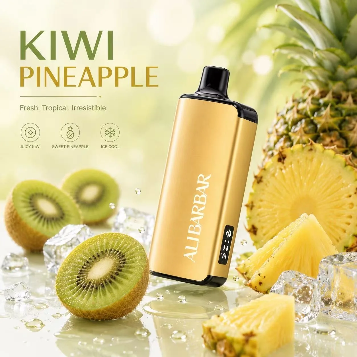 ALIB-001-kiwi-pineapple-opt Alibarbar Ingot 9000 Puffs Kiwi Pineapple - Image 1