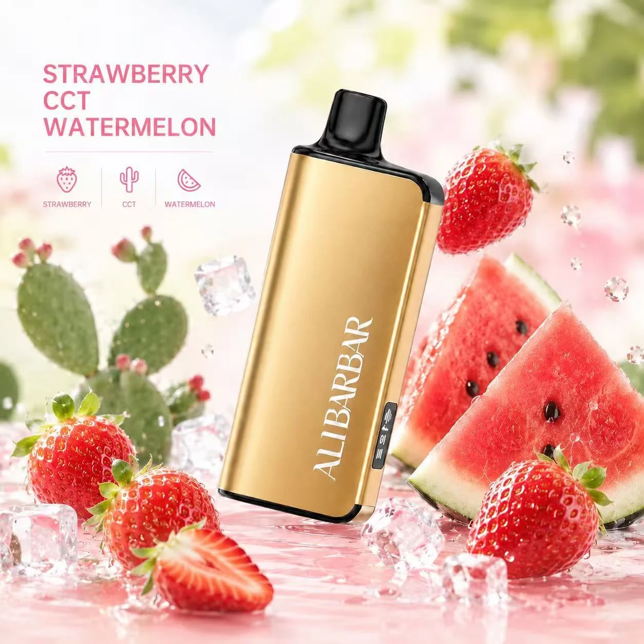 ALIB-001-strawberry-cct-watermelon-opt Alibarbar Ingot 9000 Puffs Strawberry Cct Watermelon - Image 1