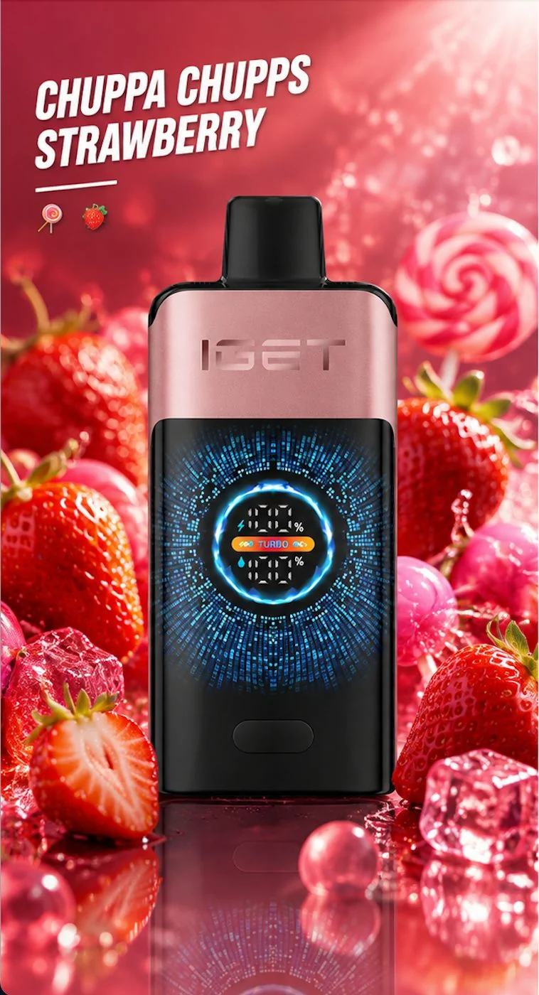 IGET-001-chupa-chups-strawberry-opt IGET One 12000 Puffs Chupa Chups Strawberry - Image 1