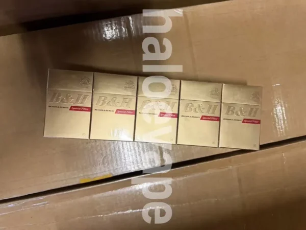 Benson and Hedges Gold Special Filter carton real stock photo - Halo E-Vape Australia warehouse