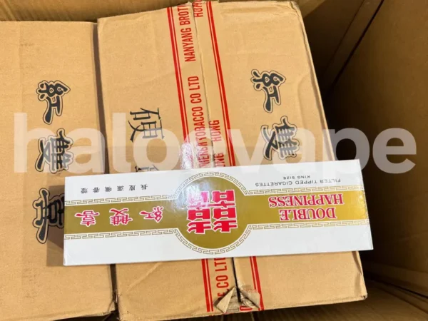 Double Happiness Soft Pack carton real stock photo - Halo E-Vape Australia warehouse
