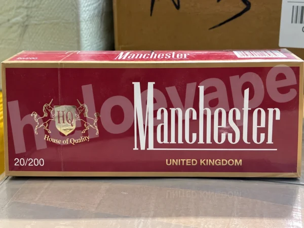 Manchester Red Cigarettes (1 Carton × 200’s) – genuine carton warehouse photo at Halo E-Vape Australia