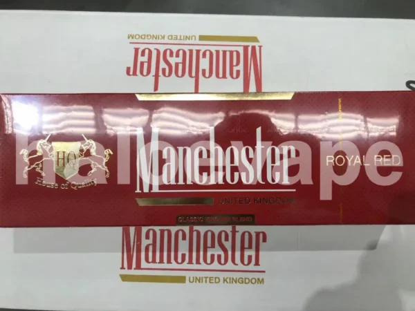 Manchester Royal Red Cigarettes carton real stock photo - Halo E-Vape Australia warehouse