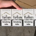 Marlboro Gold SWISS carton real stock photo - Halo E-Vape Australia warehouse