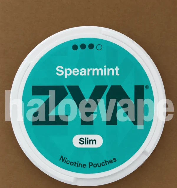ZYN Spearmint 9mg Nicotine Pouches – authentic ZYN Spearmint slim pouches at Halo E-Vape Australia